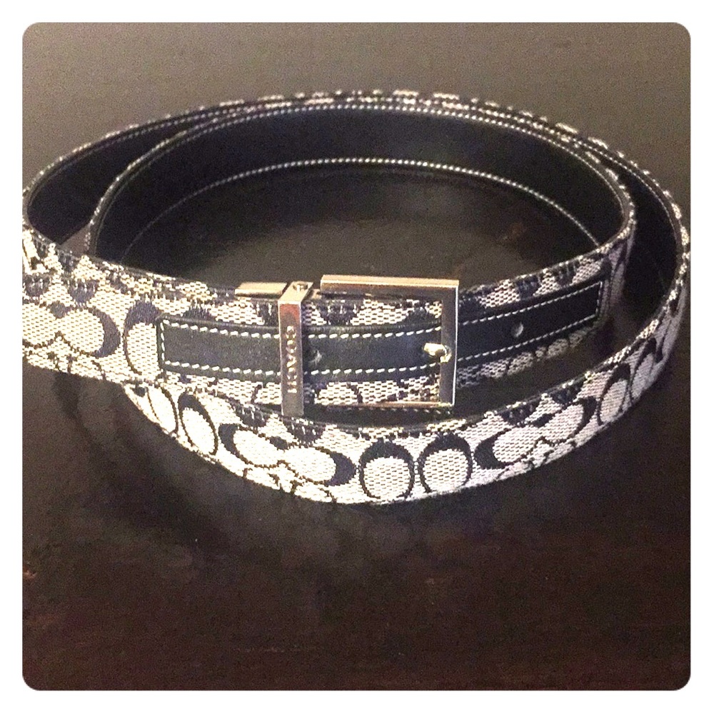 Coach Belt Navy Large